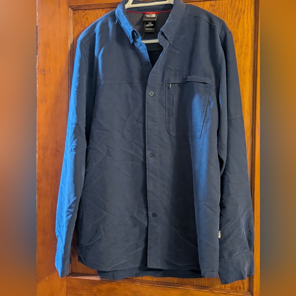 The North Face Blue Long Sleeve Button Down